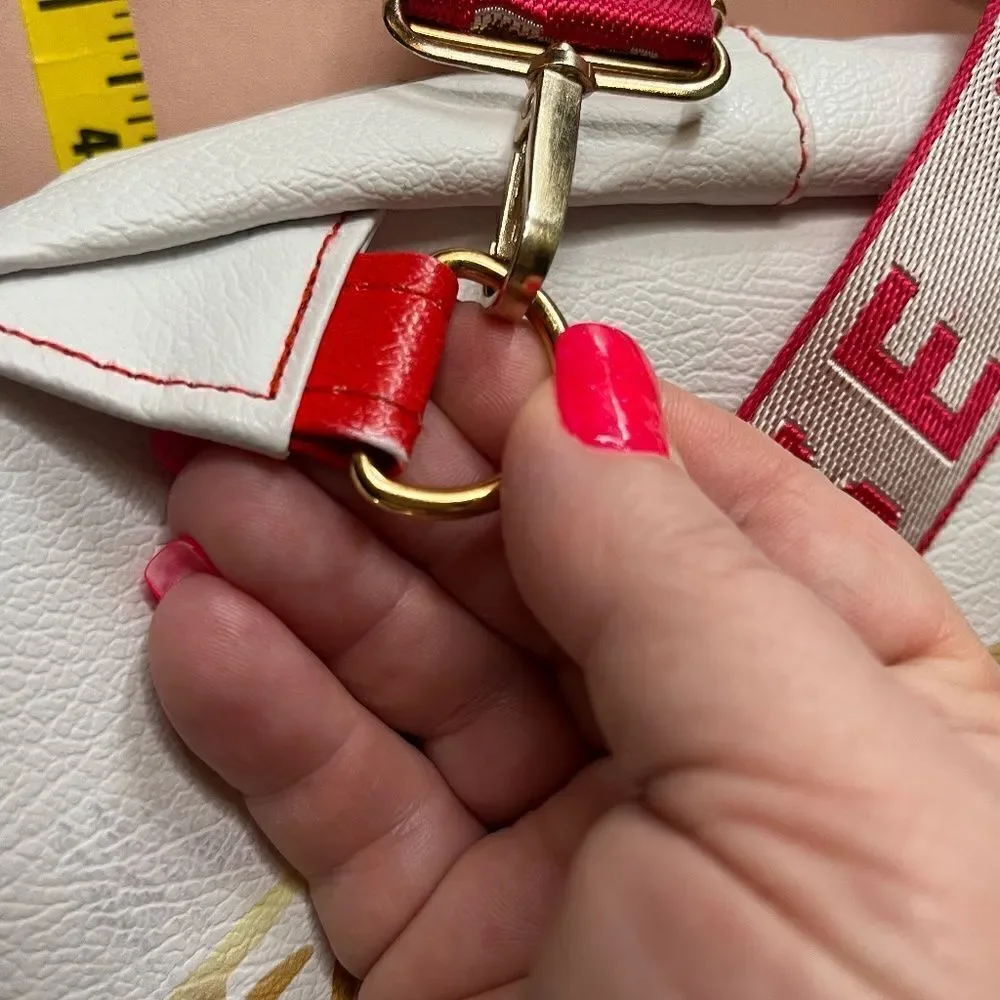 Fire Lyfe Purse Cross Body Purse Like NEW Red White Rapper Backpack - Picture 11 of 16